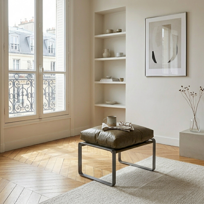 Damo Pouf | Leather
