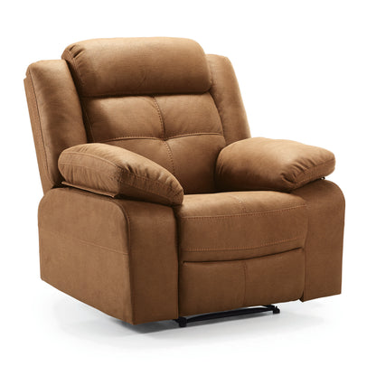 Poltrona Relax em Couro Manual Bege Sydney