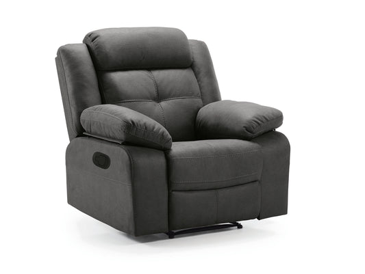 Fauteuil Cuir Relax Manuel | Sydney Gris