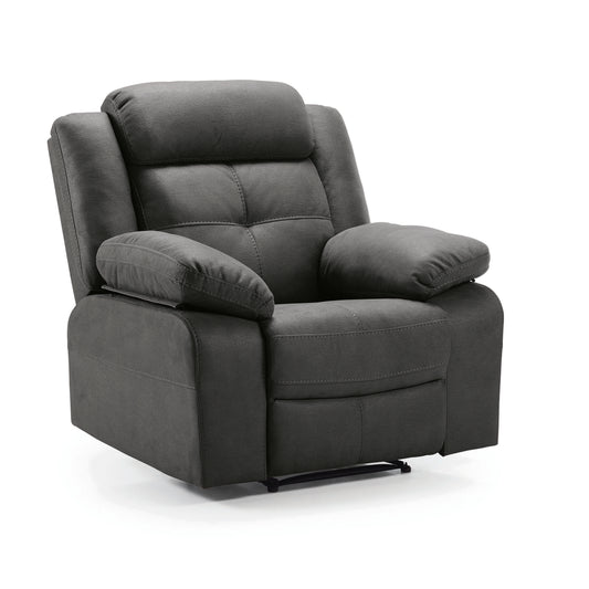 Fauteuil Cuir Relax Manuel | Sydney Gris