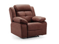 Poltrona de couro Sydney Chocolate Manual Relax