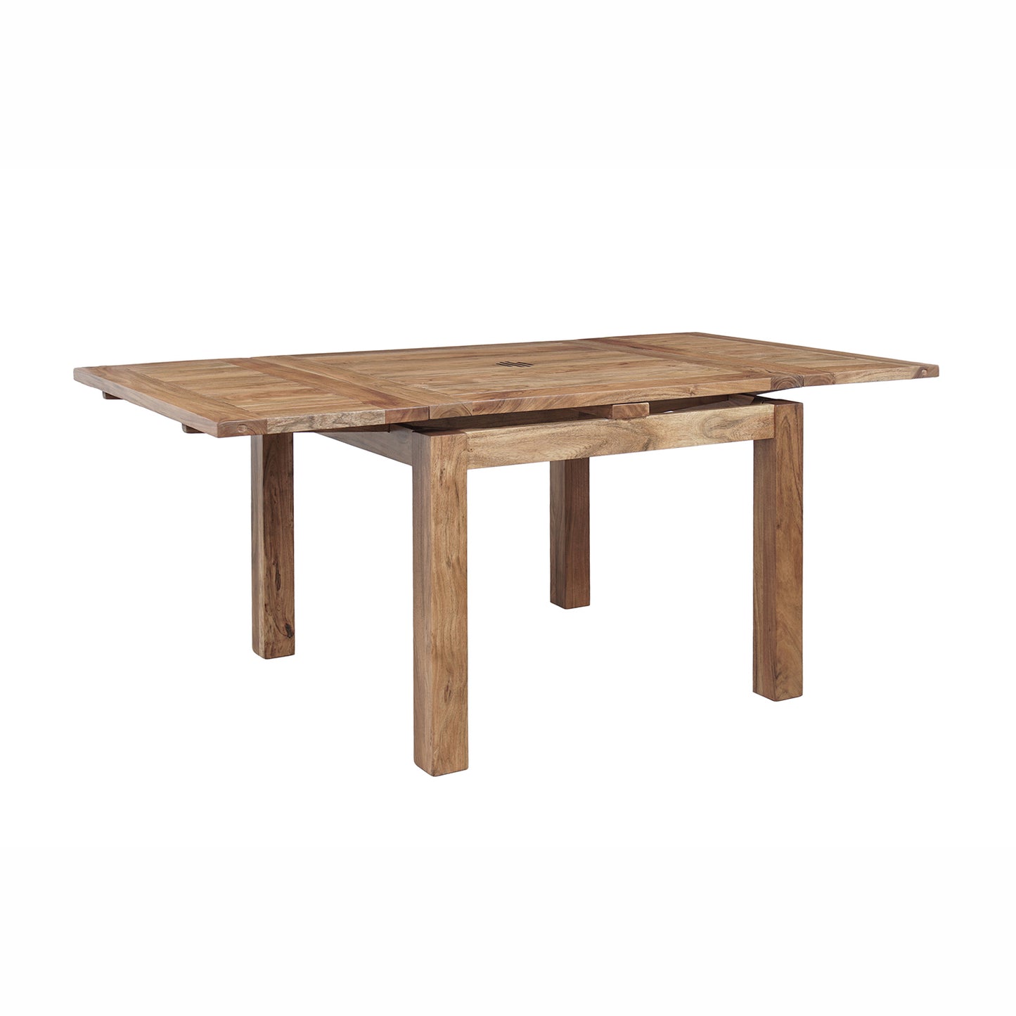 Grande table à manger carréé allonge 130 miel - Acacia Gordon