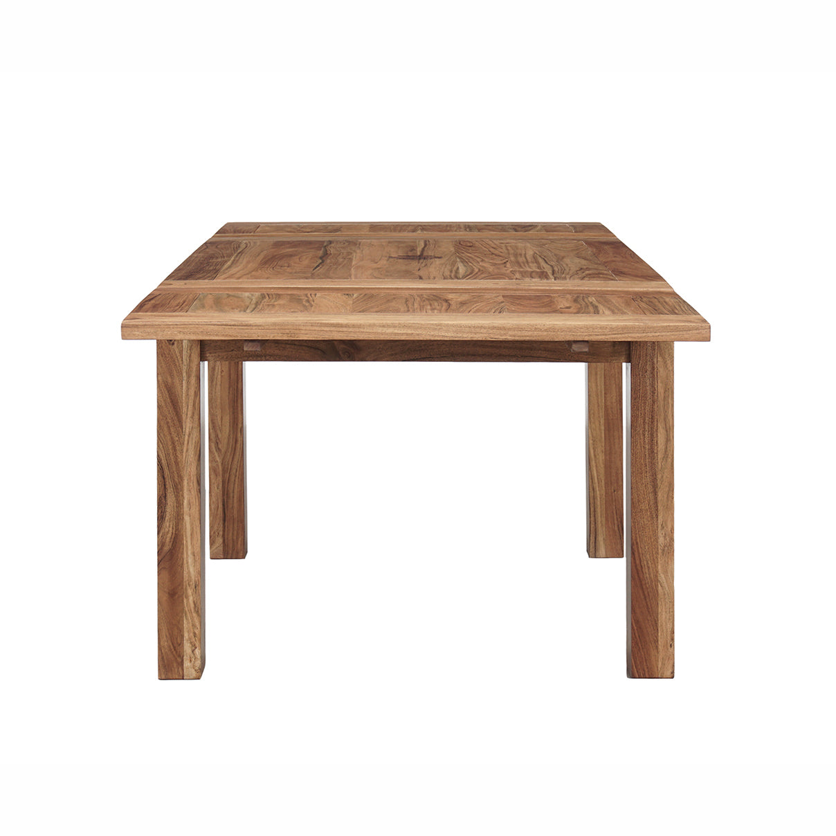 Grande table à manger carréé allonge 130 miel - Acacia Gordon