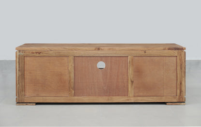 Meuble TV bois sculpté bicolore 160 2P 1T | Acacia Maya