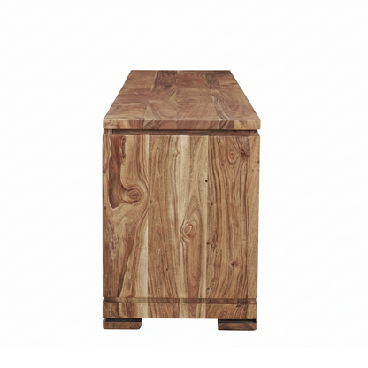 Mueble de TV de madera tallada bicolor 160 2P 1T | Acacia Maya