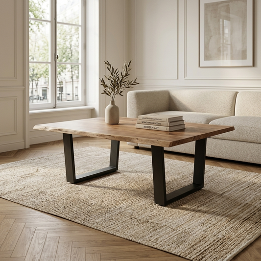 Mesa de centro quadrada 100 cm | Floresta de Acácia