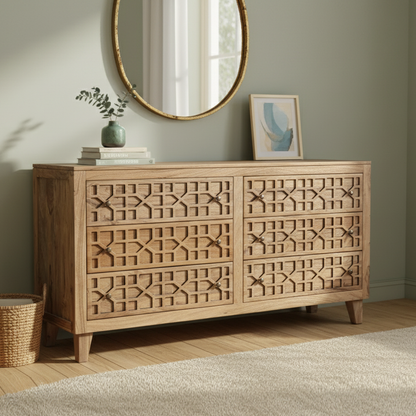 Cômoda com 6 gavetas | Acacia Punjab-II