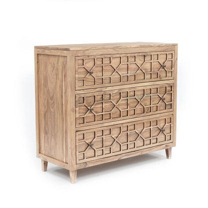 Cômoda com 3 gavetas | Acacia Punjab-II