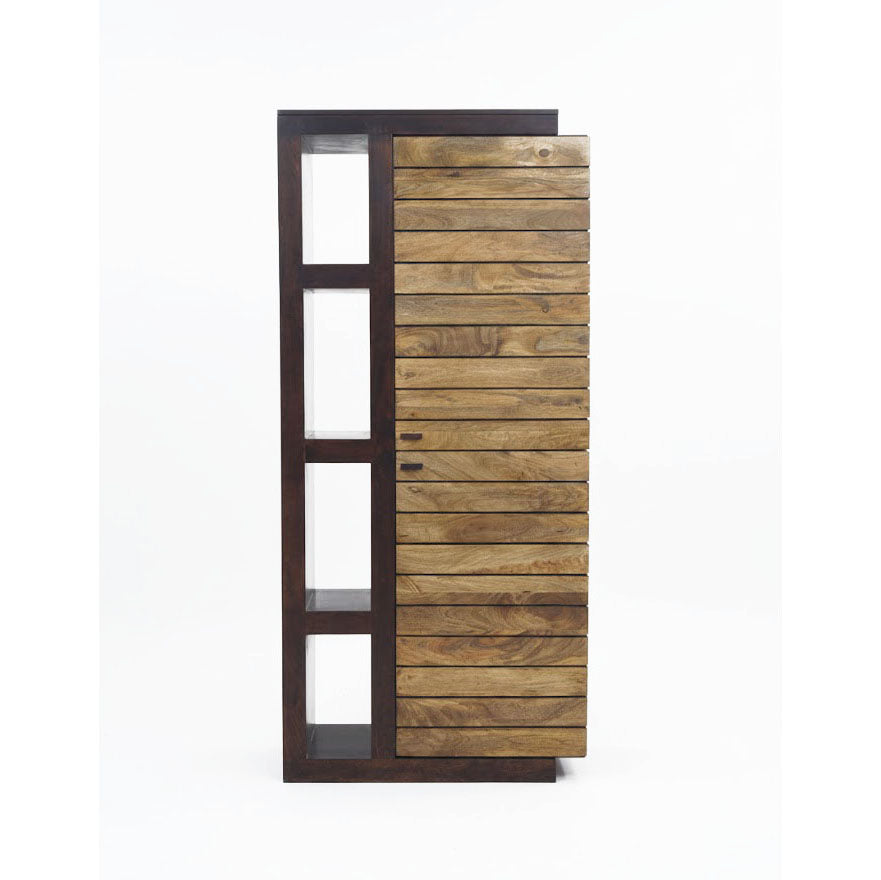 Colonne étagère bois bicolore - Charnière droite | Manguier Herods