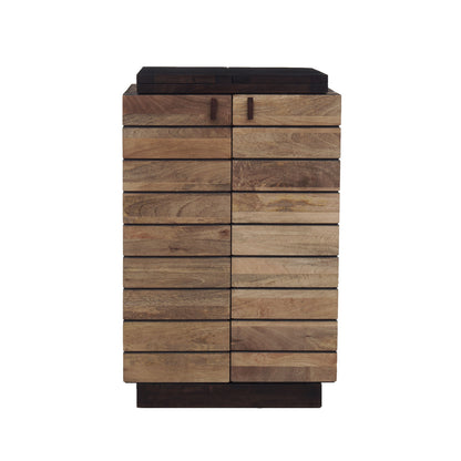 Armário de bar dobrável de madeira bicolor | Herods Mango