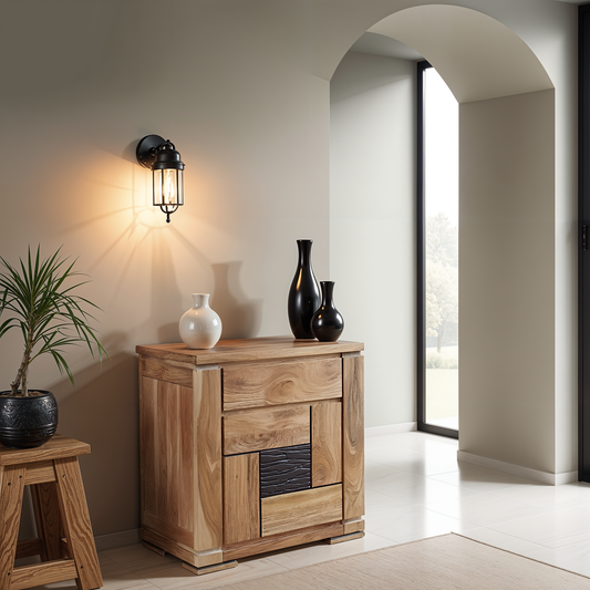 Confiturier bois sculpté bicolore 1P 1T | Acacia Maya