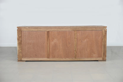 Buffet bois sculpté bicolore 3P 3T | Acacia Maya