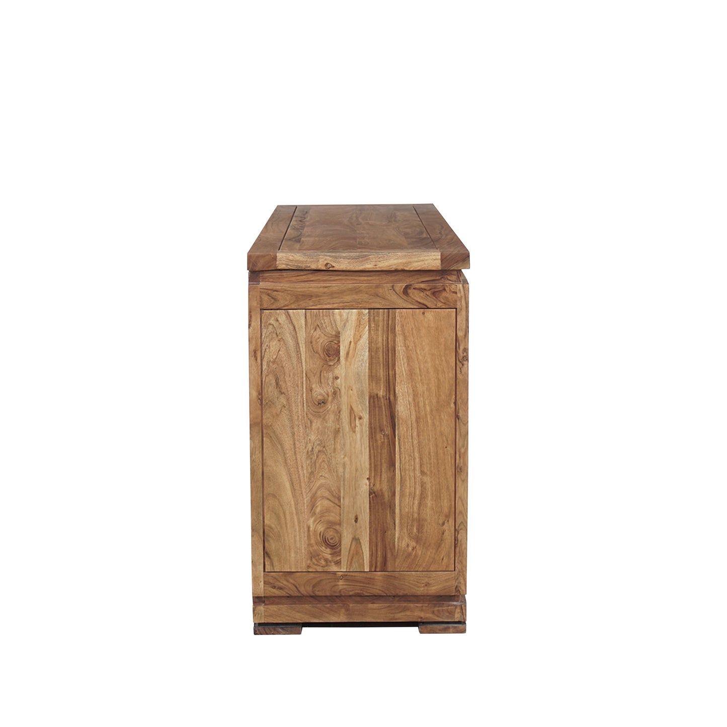 Petit buffet bois sculpté bicolore 2P 2T | Acacia Maya