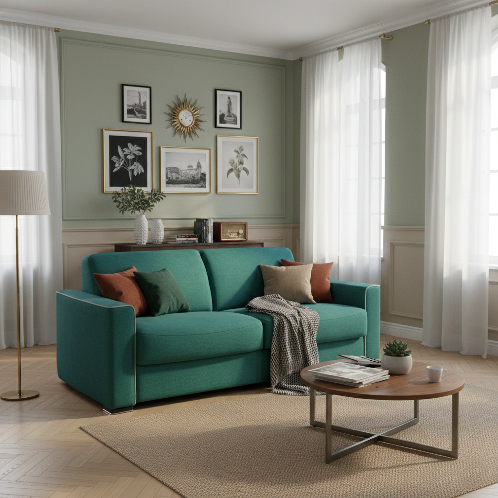 Canapé Convertible 2 places  Bleu | Vivo