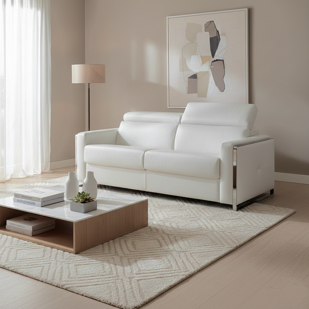 Sofá reclinável elétrico de 2 lugares com chaise longue | Gwalior