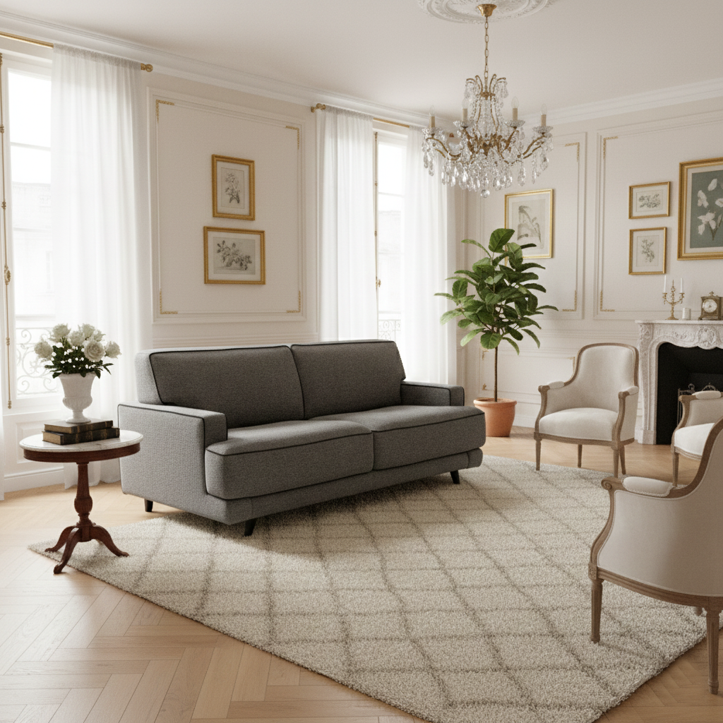 Canapé-lit gris cendré | Sylvie