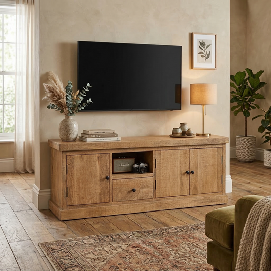 Meuble TV bois massif en manguier – Scandinaves