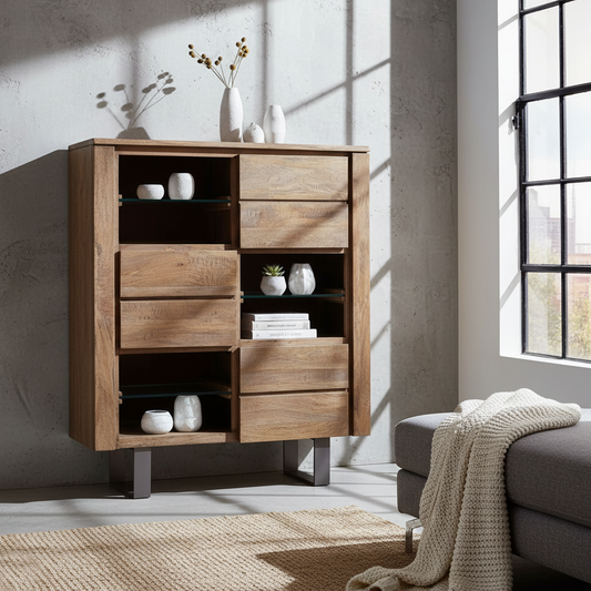 Mueble de pared | Madera de mango estilo vintage neoyorquino