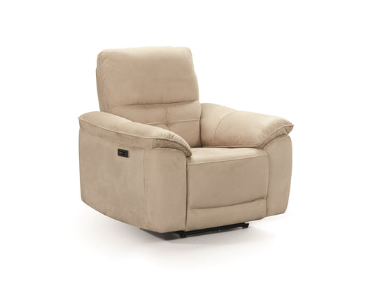 Fauteuil relax électrique cuir Barcelona Beige