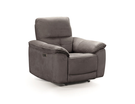 Fauteuil relax électrique cuir Barcelona Gris