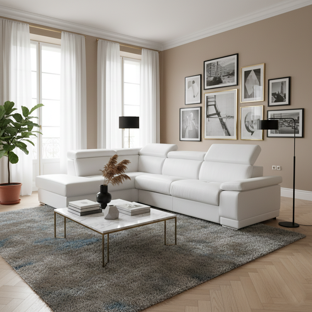 Canapé 2 places convertible cuir | Marlin