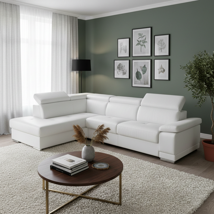 Canapé 3 places convertible cuir | Marlin