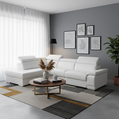 Canapé 3 places convertible cuir | Marlin