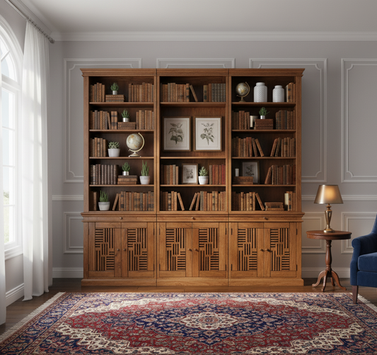 Bibliothèque échelle H235 en acacia massif