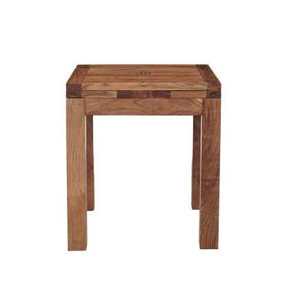 Petite table à manger carrée allonge 70 miel | Acacia Gordon