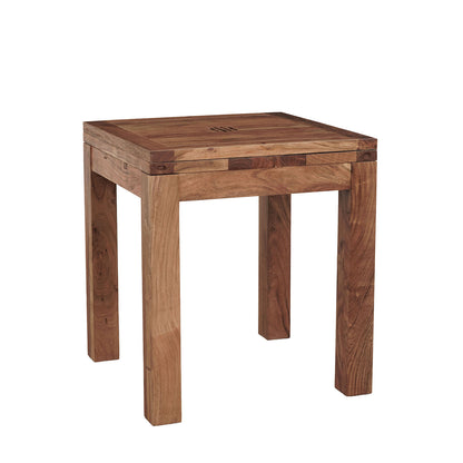Petite table à manger carrée allonge 70 miel | Acacia Gordon