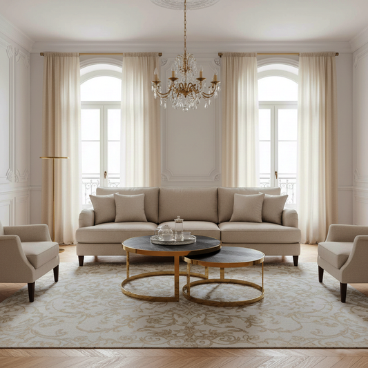 Table de salon Blackbone gold set de 2 rond