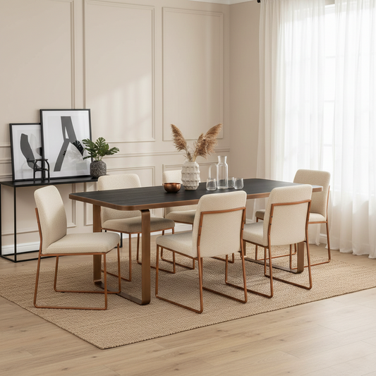 Table de repas Hunter 230 (noir rustic)