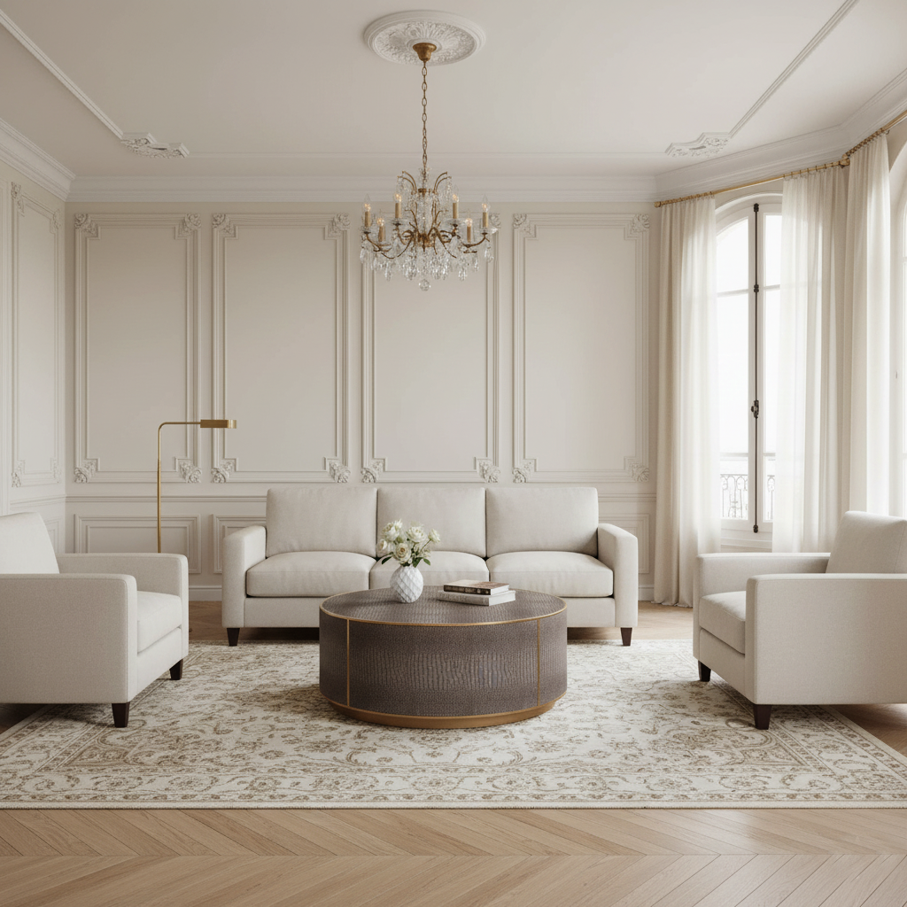 Table basse Classio 100Ø  (brossé or)