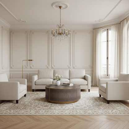 Table basse Classio 100Ø  (brossé or)