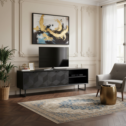 TV-dressoir Blax 2-kleppen 1-plank (noir)