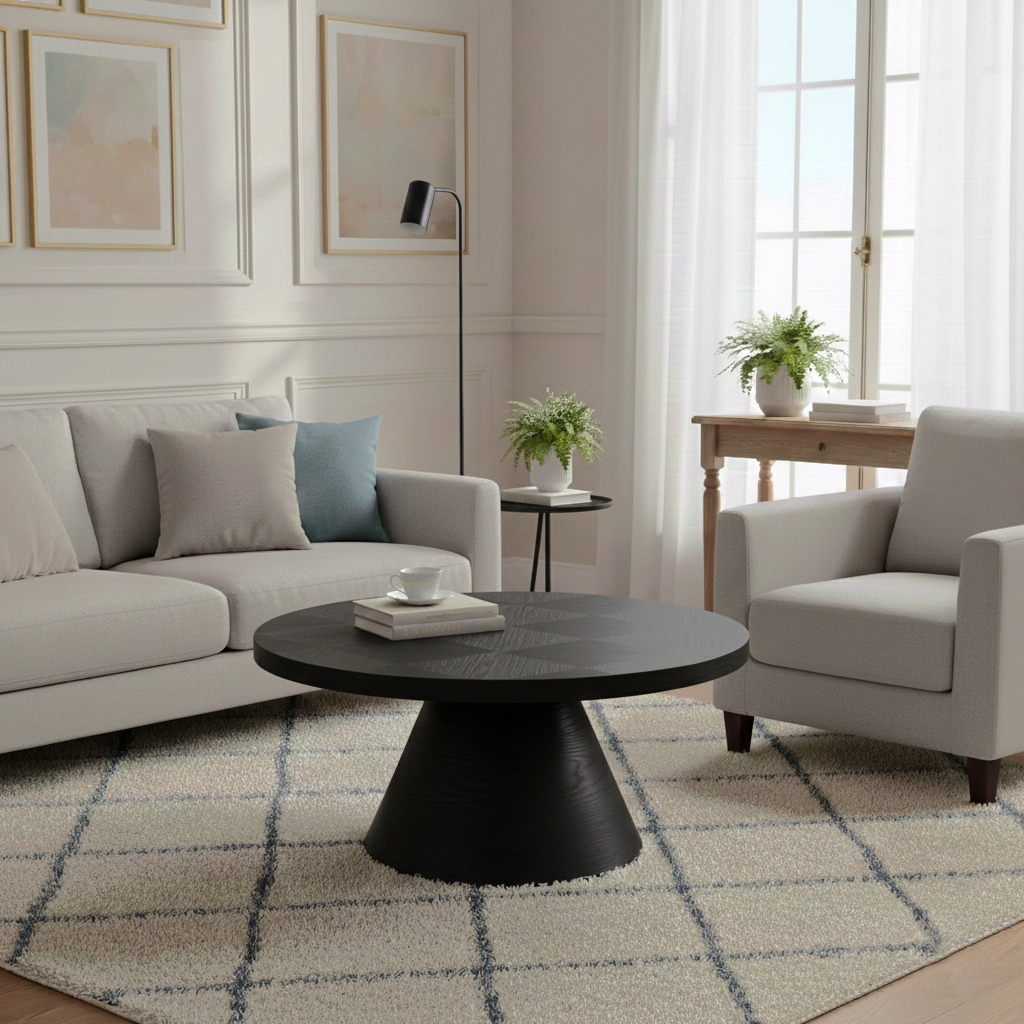 Mesa de centro Blax 110Ø (preta)