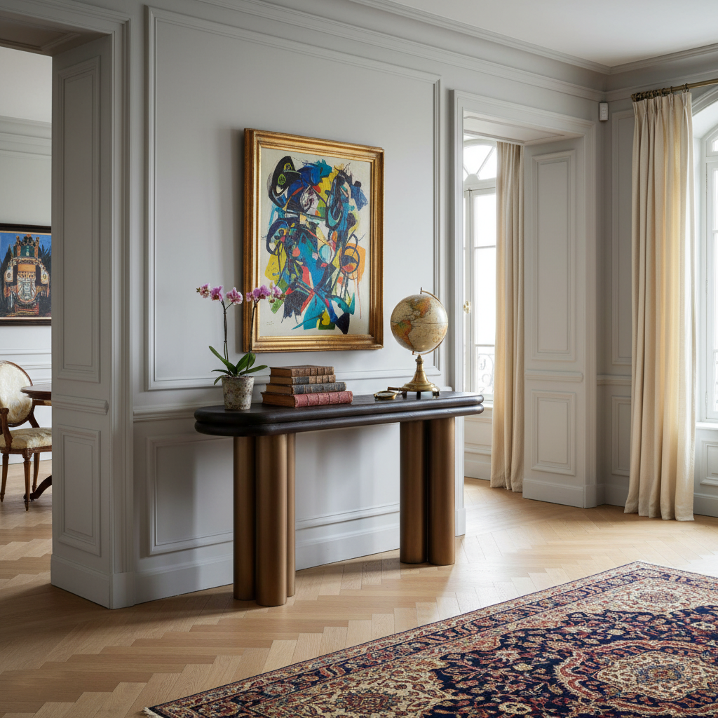 Table Macaron (noir rustic)