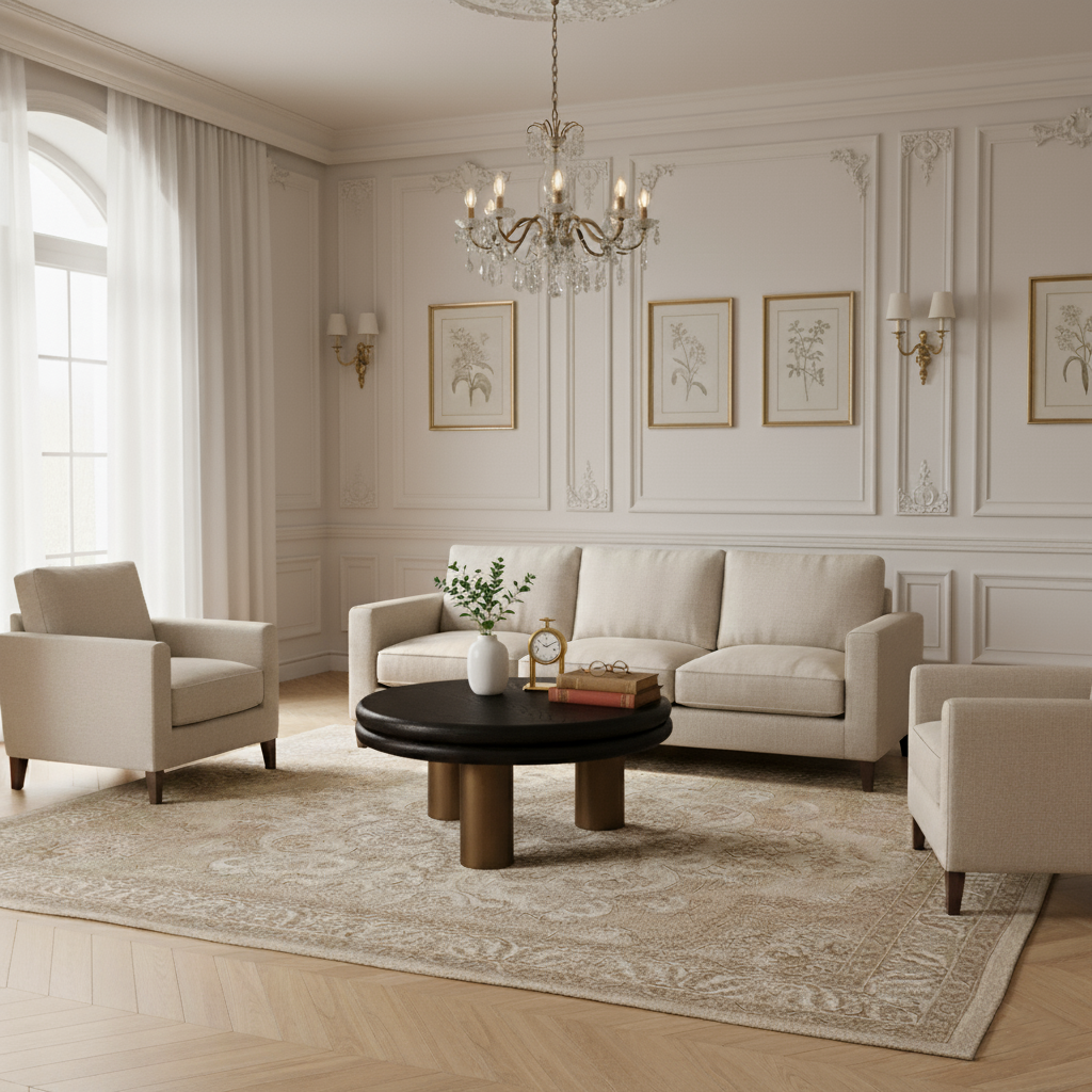 Table basse Macaron (noir rustic)