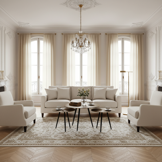 Table de salon Set de 3 Vittorio champagne or