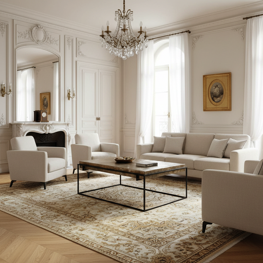 Table de salon Calloway champagne or