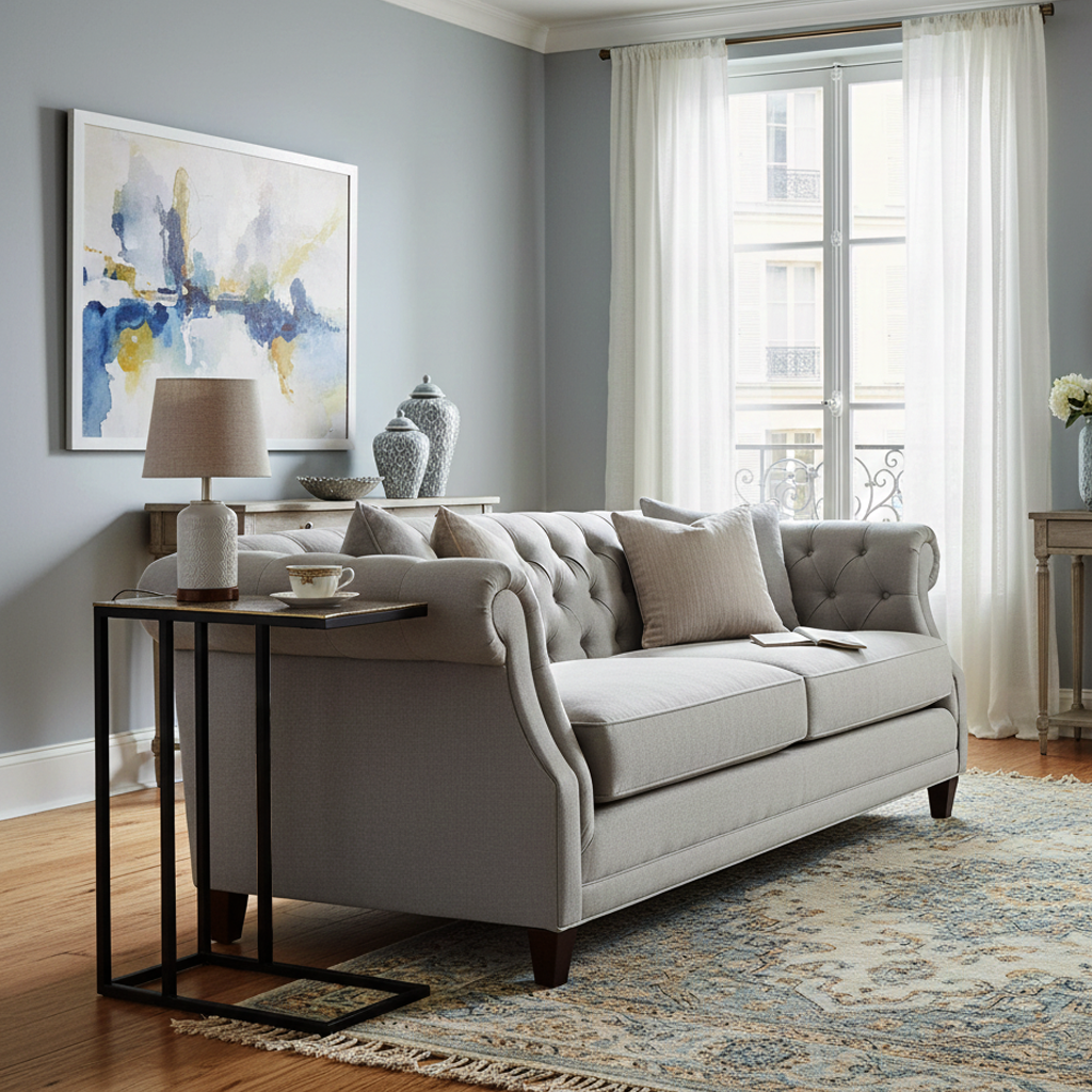 Mesa lateral Calloway champanhe ouro