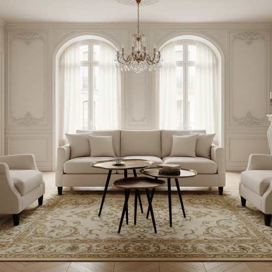 Table de salon Volenta Set de 3 champagne or