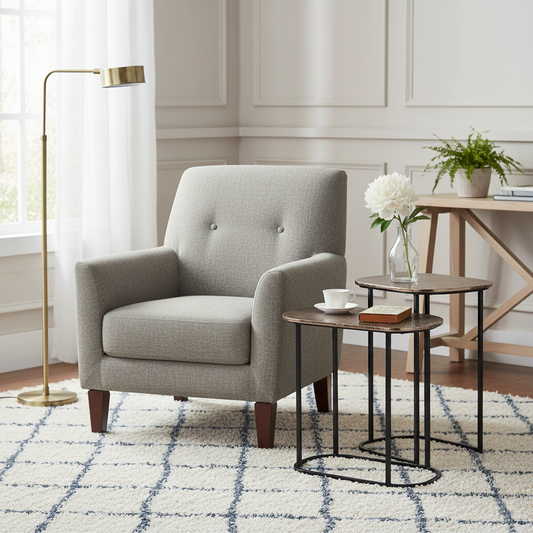 Juego de mesa esquinera Chandon de 2 piezas ovaladas