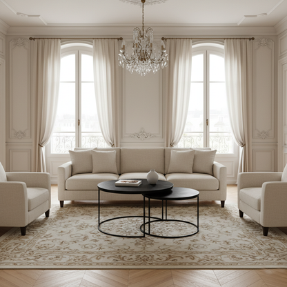 Juego de mesa de centro Bolder de 2 piezas de aluminio negro