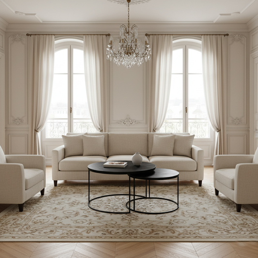 Table de salon Bolder set de 2 aluminium noir