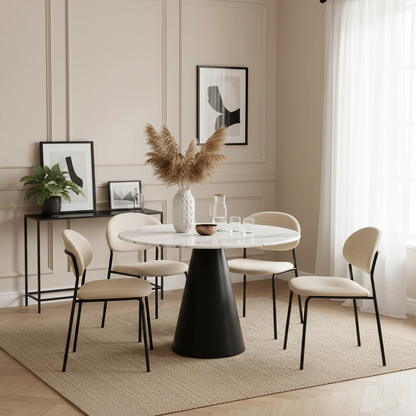 Mesa de comedor Degas 120Ø (blanca)