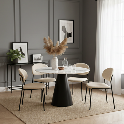 Mesa de comedor Degas 120Ø (blanca)