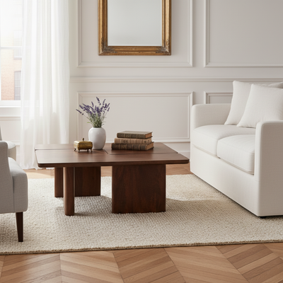 Set de 2 Table basse 110x70 cm noyer | Ariel II