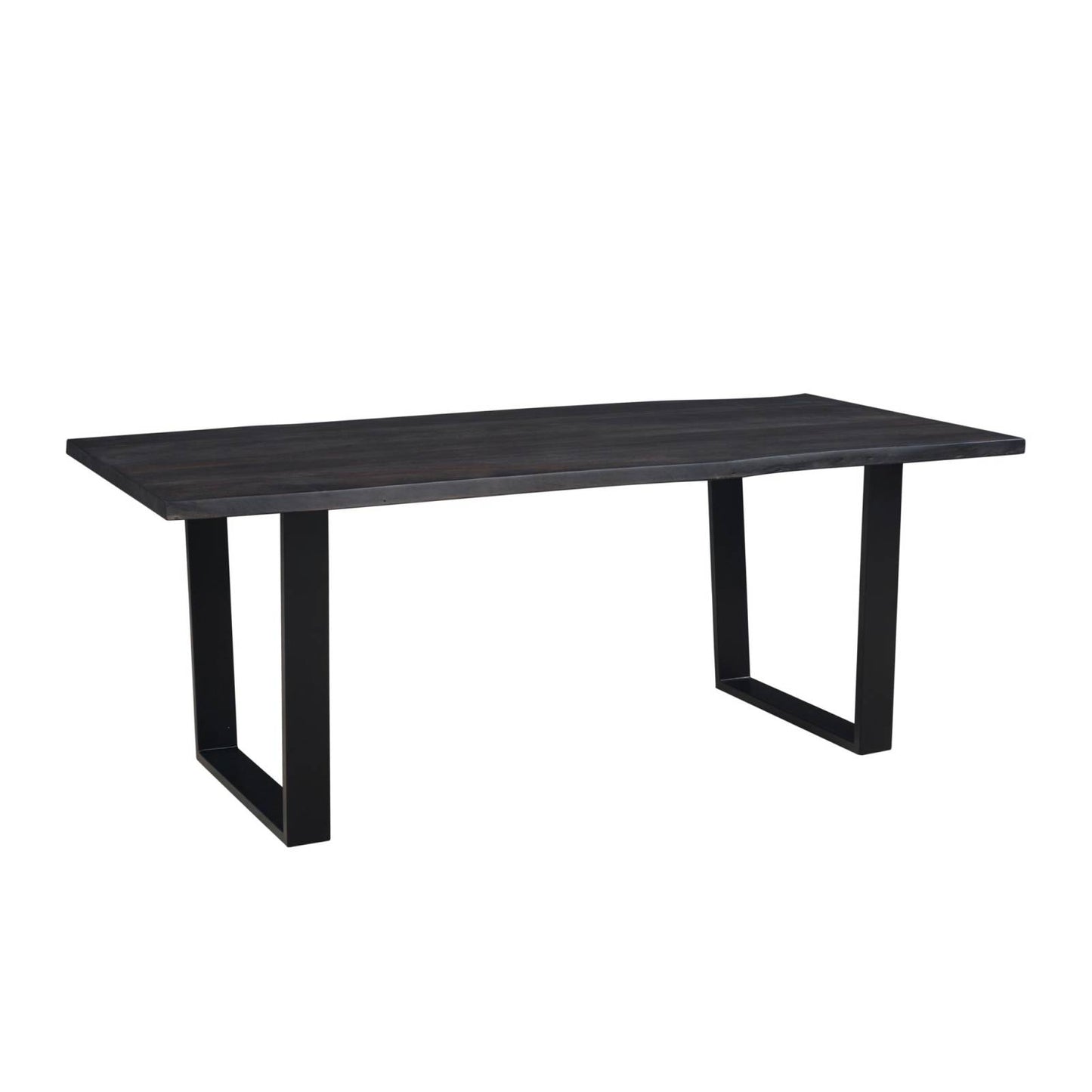 Mesa de jantar de 240 cm em madeira maciça de acácia e metal | Acacia Black Forest