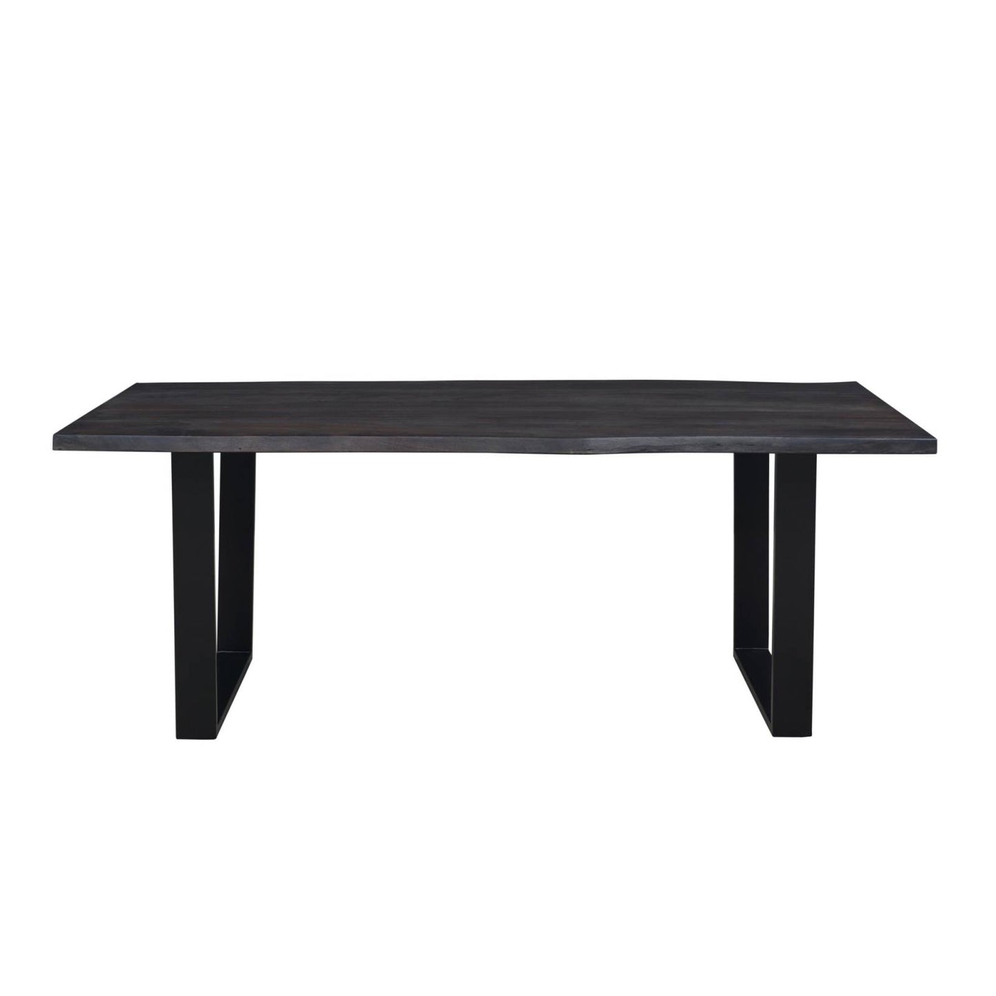 Mesa de jantar de 240 cm em madeira maciça de acácia e metal | Acacia Black Forest